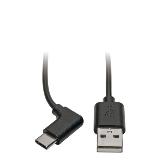 USB-A Male to Right Angle USB-C Male 1M
