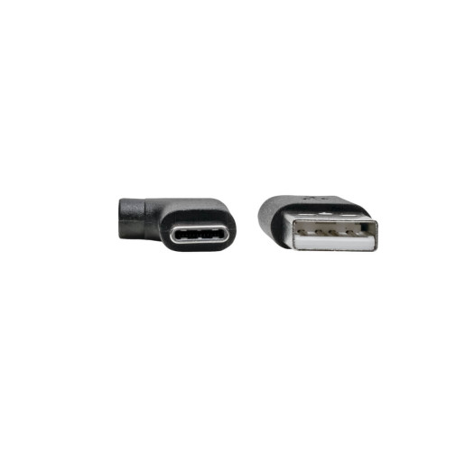 USB-A Male to Right Angle USB-C Male 1M