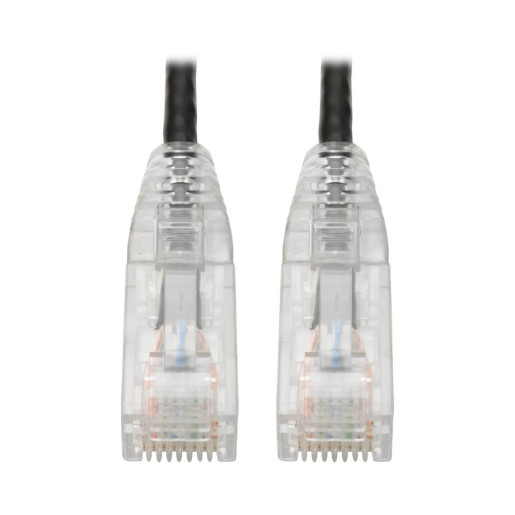 Cat6 Gigabit Snagless UTP Slim BLK 0.31m