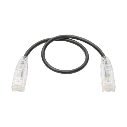 Cat6 Gigabit Snagless UTP Slim BLK 0.31m