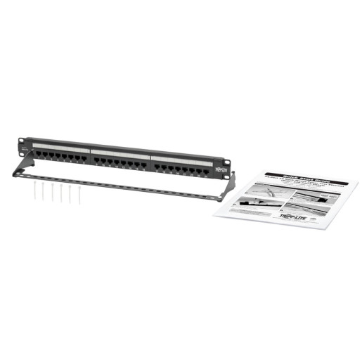 Cat5e PoE Patch Panel 24-Port 110 568A/B