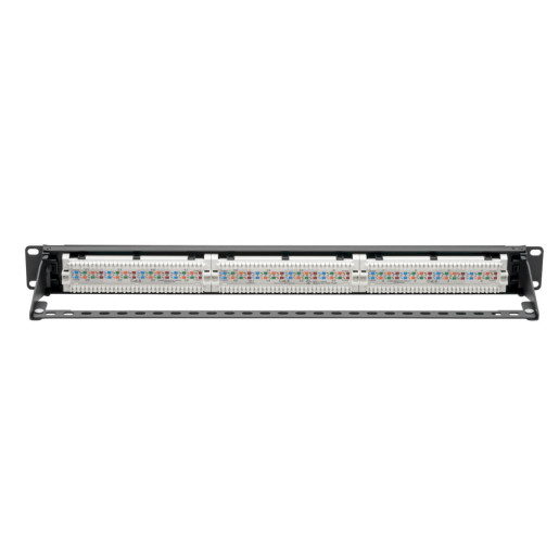 Cat6 PoE Patch Panel 24-Port 110 568A/B