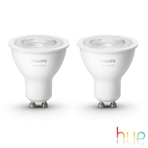 Philips HueW 5.2W GU10 2P UK