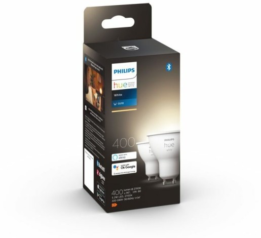 Philips HueW 5.2W GU10 2P UK