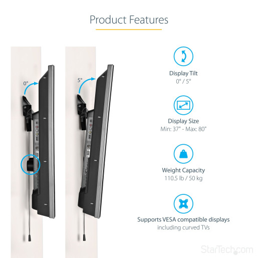 No-Stud TV Wall Mount - 80 inch (110lb)