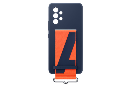 A53 5G Silicone Cover with Strap Navy