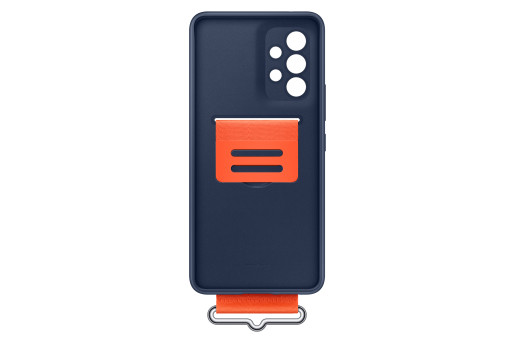 A53 5G Silicone Cover with Strap Navy