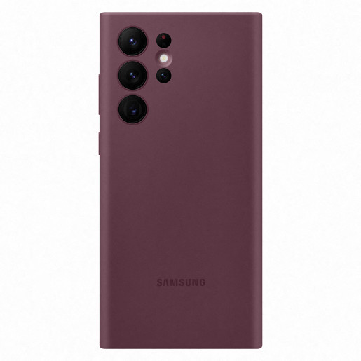 S22 Ultra Silicone Cover Burgandy