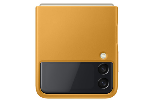 Z Flip3 Leather Cover Mustard