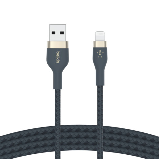USB-A To LTG_Braided Silicon 2M Blue