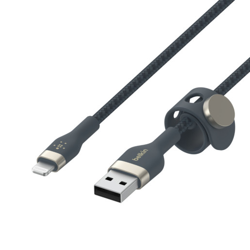 USB-A To LTG_Braided Silicon 2M Blue