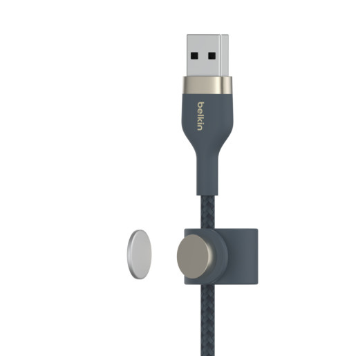USB-A To LTG_Braided Silicon 2M Blue