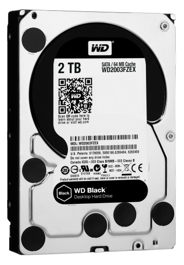 WD Black (2TB) 7200rpm SATA 6Gb/s 64MB 3.5 Inch Internal Hard Disk 