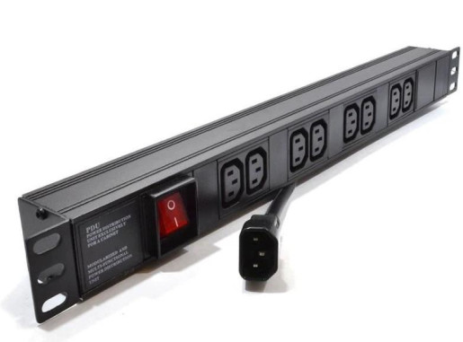 1U 8Way Hori IEC C13 10A PDU IECC14 RM