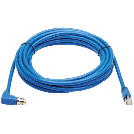 M12 Cat6a Ethernet Cable Blue 5 m