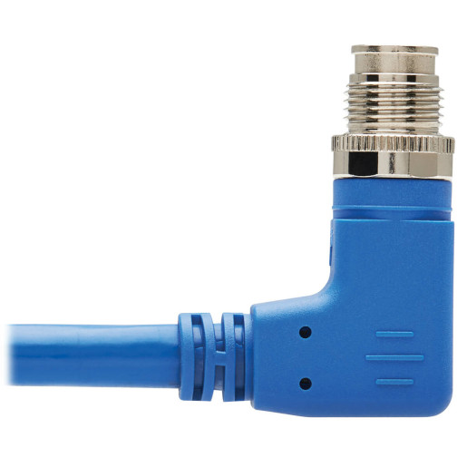 M12 Cat6a Ethernet Cable Blue 5 m