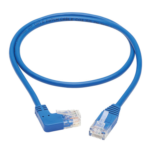 Cat6 Cable Rght Angle Slim UTP Blue 0.9M