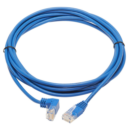 Cat6 Down Rght Angle Slim UTP Blue 3.05M