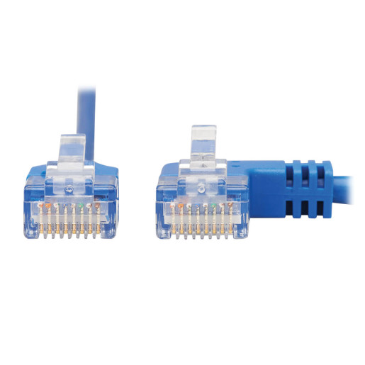 Cat6 Cable Rt Angle Slim UTP Blue 3.05M