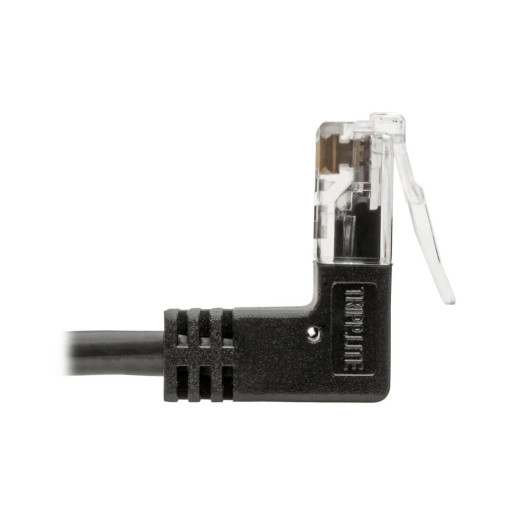 Cat6 Snagless Rt-Angle Slim Black 0.61 m