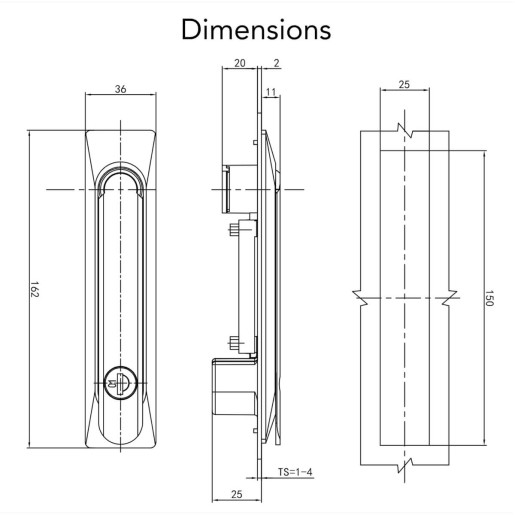 Replacement Lock Rack 2 Keys Version 4