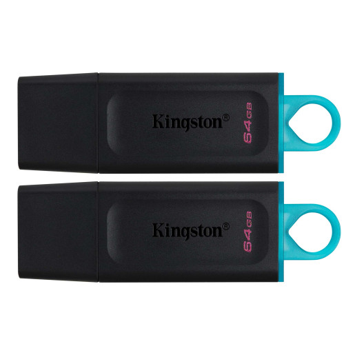 FD 64GB Exodia USB3.2 Blk & Teal 2PK