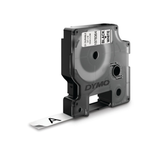 D1 Tape Durable 12mmx5.5M Black on White