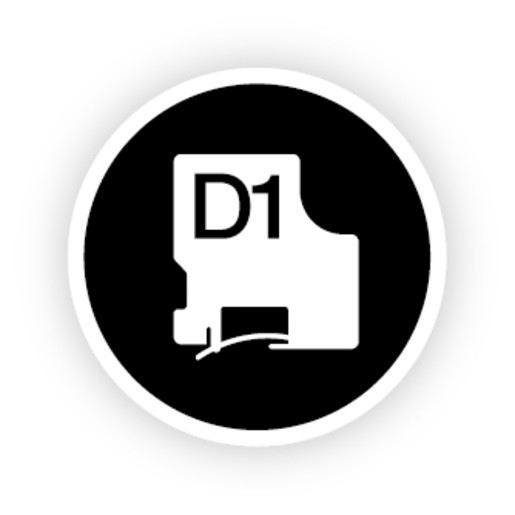 D1 Tape Durable 12mmx5.5M Black on White