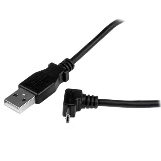 2m Micro USB Cable - A-Up Angle Micro B