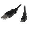 1m Micro USB Cable - A-Up Angle Micro B