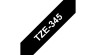 TZE345 White On Black Label Tape