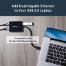 USB 3.0 to Dual Port 1GB Adapter NIC