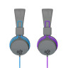 Folding Kids Headphones Purple/Grey