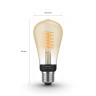 HueW 7W Fil ST64 E27 EUR