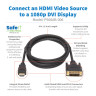 HDMI TO DVI-D ANTIBAC CBL M/M 1080P 1.8M