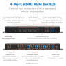 HDMI USB KVM Switch 4-Port 4K 60Hz Ir