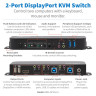 Displayport USB KVM Switch 2-Port 4K Kit
