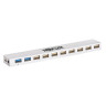 10-Port USB 3.0 USB 2.0 Combo Hub