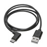 USB-A Male to Right Angle USB-C Male 1M