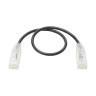 Cat6 Gigabit Snagless UTP Slim BLK 0.31m