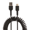 1m USB A to C Charging Cable Coiled M/M
