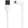 Cable - White Angled Lightning to USB 1m