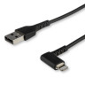 Cable - Black Angled Lightning To USB 1m