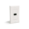Single Outlet (F) HDMI Wall Plate White