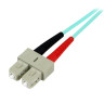 1m 10 Gb Aqua Fiber Patch Cable LC/SC