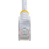 White Snagless Cat5e Patch Cable 0.5m