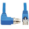M12 Cat6a Ethernet Cable Blue 5 m