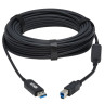 USB 3.2 PLENUM FIBER AOC A/B M/M BLK 15M