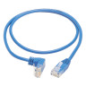 Cat6 Down Right Angle Slim UTP Blue 0.6M