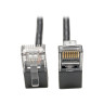 Cat6 Snagless Rt-Angle Slim Black 0.61 m